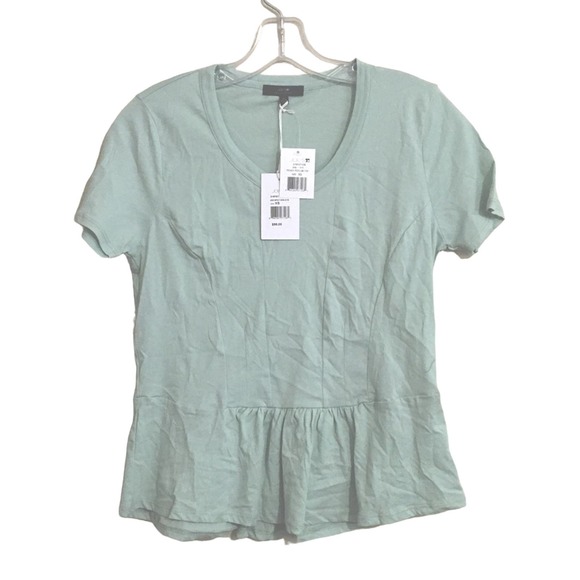 NWT Joe's Jeans Peggy Peplum Ruffled Hem T-shirt - Dusty Blue - XS - Picture 3 of 5